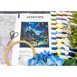 Kit point de croix "Le Jardin de Luna" 27x27cm SLETIL9942