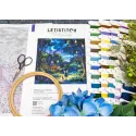 Kit point de croix "Le Jardin de Luna" 27x27cm SLETIL9942