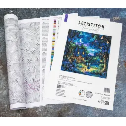 Kreuzstich-Set „Lunas Garten“ 27x27cm SLETIL9942