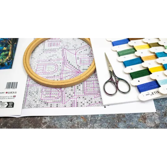 Kryželių siuvinėjimo rinkinys „Luna's Garden“ 27x27cm SLETIL9942