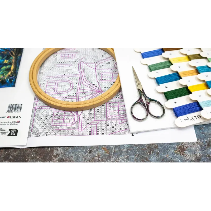 Kreuzstich-Set „Lunas Garten“ 27x27cm SLETIL9942