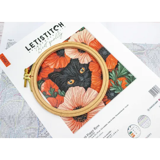 Набор для вышивания крестиком «Глаза мака» 24x24 см SLETIL9949