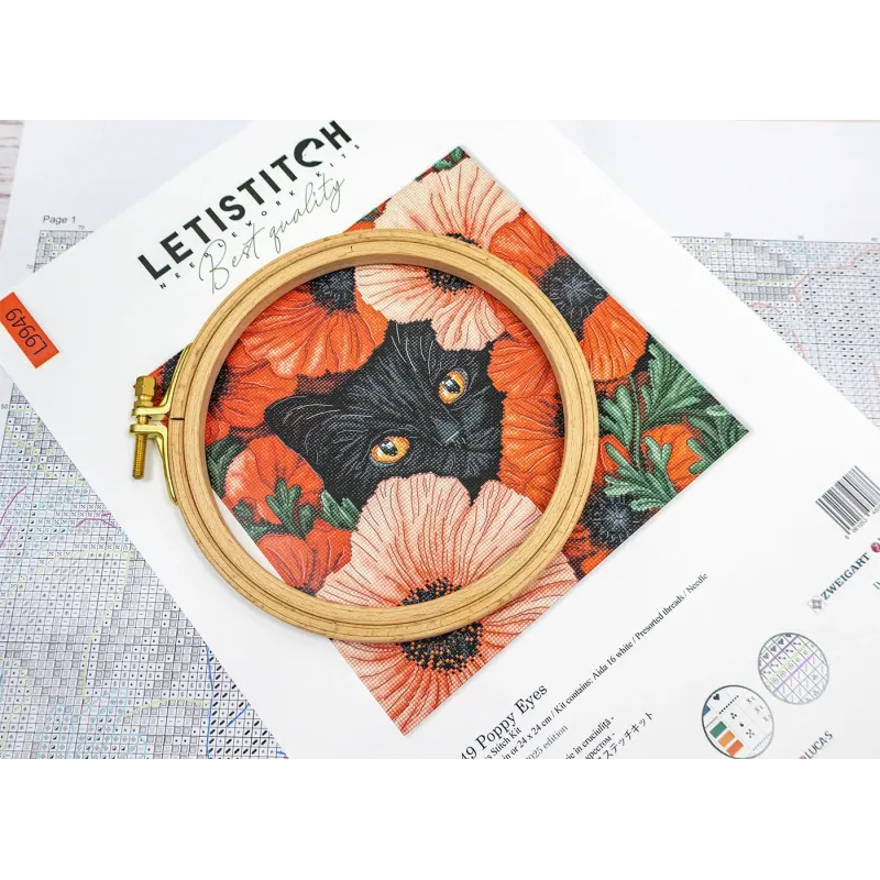 Набор для вышивания крестиком «Глаза мака» 24x24 см SLETIL9949