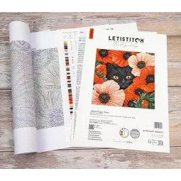 Cross stitch kit "Poppy Eyes" 24x24 cm SLETIL9949