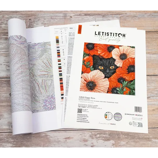 Набор для вышивания крестиком «Глаза мака» 24x24 см SLETIL9949