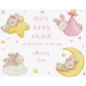 Kit point de croix "Baby Girl record" 41x33cm SLETIL9943