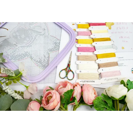 Kit point de croix "Baby Girl record" 41x33cm SLETIL9943