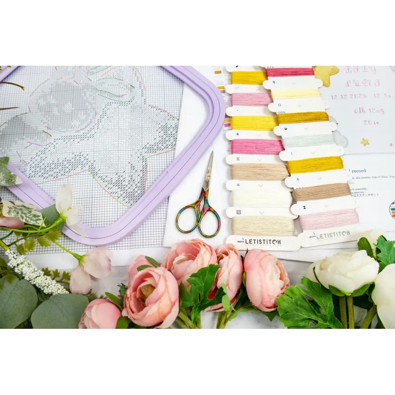 Kit point de croix "Baby Girl record" 41x33cm SLETIL9943