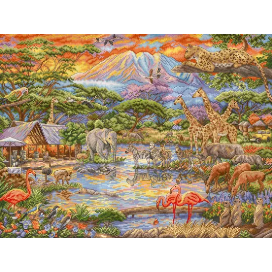Kreuzstich-Set "Wild Africa" 45x34 cm SLETIL9941