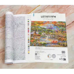 Набор для вышивания крестиком "Дикая Африка" 45x34 см SLETIL9941