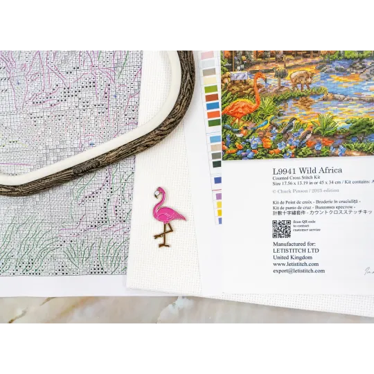 Kreuzstich-Set "Wild Africa" 45x34 cm SLETIL9941
