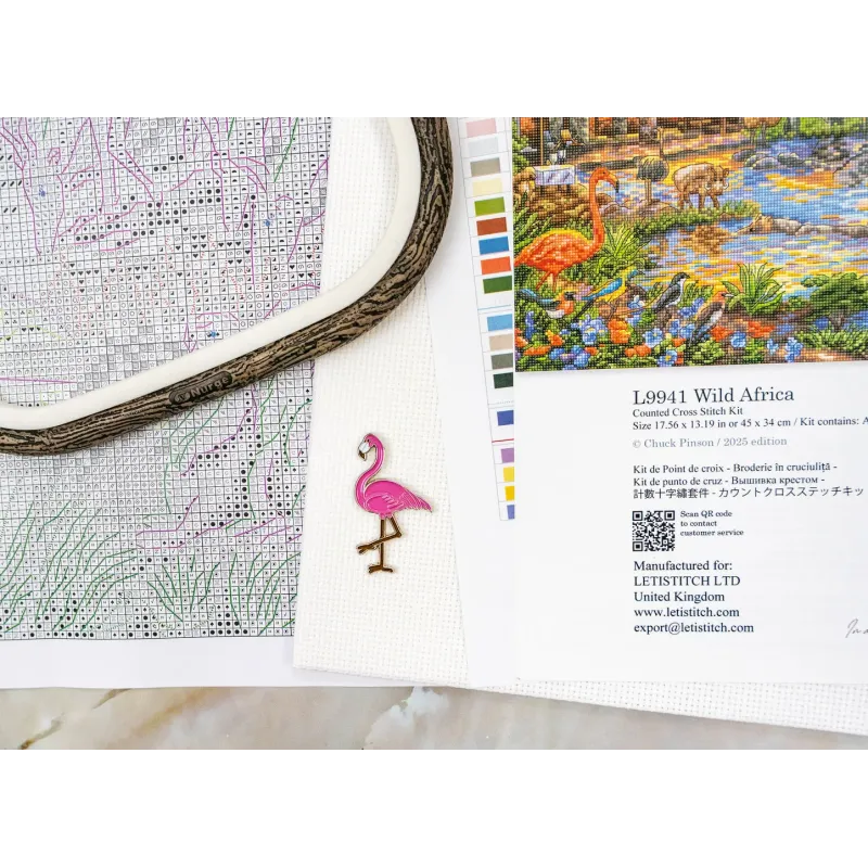 Kit de point de croix "Wild Africa" 45x34 cm SLETIL9941