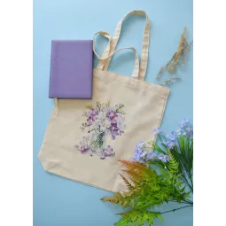 Cross-stitch kit. Shopper bag "Spring Tenderness" 38 x 42 cm AAHB-003