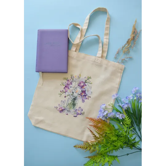 Kit de point de croix. Sac shopping "Douceur printanière" 38 x 42 cm AAHB-003