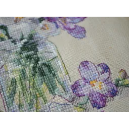 Cross-stitch kit. Shopper bag "Spring Tenderness" 38 x 42 cm AAHB-003
