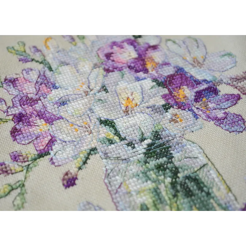 Kit de point de croix. Sac shopping "Douceur printanière" 38 x 42 cm AAHB-003