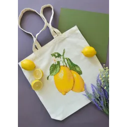 Cross-stitch kit. Shopper bag "Yellow Inspiration" 38 x 42 cm AAHB-002