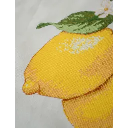 Kit point de croix. Sac cabas "Inspiration jaune" 38 x 42 cm AAHB-002