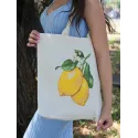 Kit point de croix. Sac cabas "Inspiration jaune" 38 x 42 cm AAHB-002