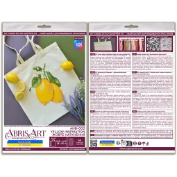 Cross-stitch kit. Shopper bag "Yellow Inspiration" 38 x 42 cm AAHB-002
