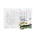 Kit de point de croix sur toile hydrosoluble "Chaton dans les marguerites" SV-682