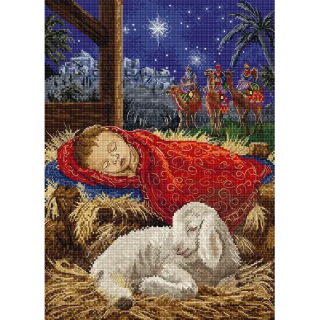 Kreuzstich-Set "Baby Jesus" 23x32 cm SLETIL9952