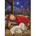 Kit de point de croix "Bébé Jésus" 23x32 cm SLETIL9952