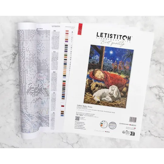 Kreuzstich-Set "Baby Jesus" 23x32 cm SLETIL9952