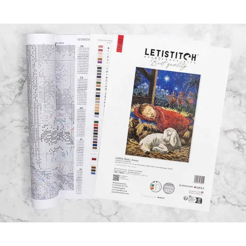 Kreuzstich-Set "Baby Jesus" 23x32 cm SLETIL9952