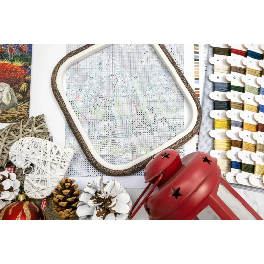 Kryželių siuvinėjimo rinkinys „Kūdikis Jėzus“ 23x32 cm SLETIL9952