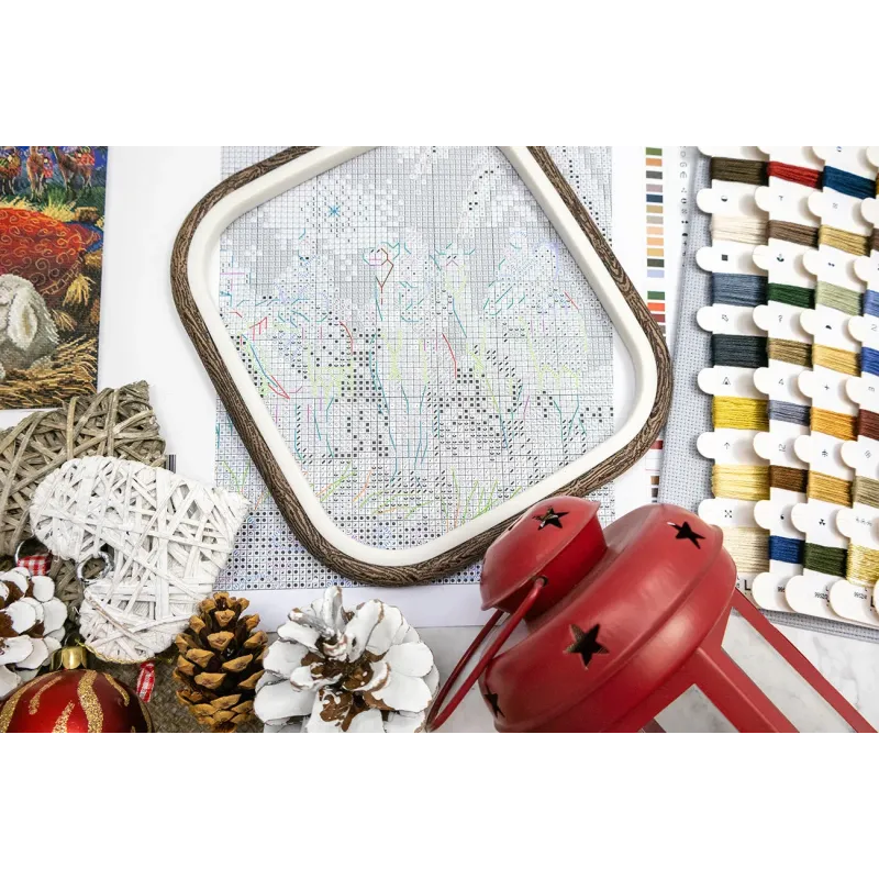 Kryželių siuvinėjimo rinkinys „Kūdikis Jėzus“ 23x32 cm SLETIL9952