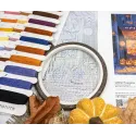 Kit de point de croix "Pumpkin Lane" 21 x 21 cm SLETIL9950