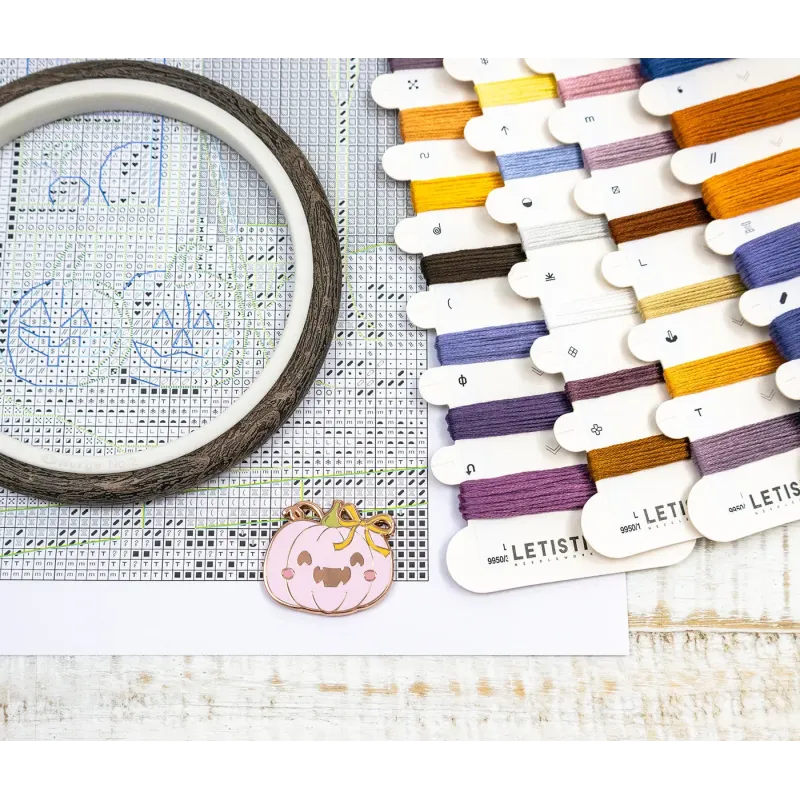 Kit de point de croix "Pumpkin Lane" 21 x 21 cm SLETIL9950