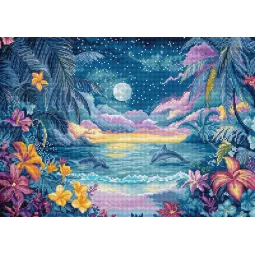 Набор для вышивки крестом "Blue Mirage" 32x22см SLETIL9951