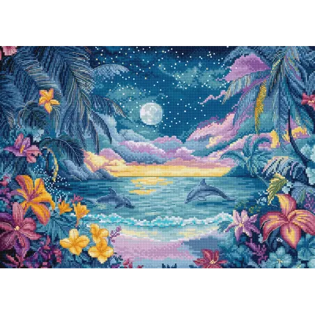 Cross stitch kit "Blue Mirage" 32x22cm SLETIL9951