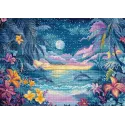 Siuvinėjimo kryželiu rinkinys "Blue Mirage" 32x22cm SLETIL9951