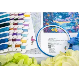 Kreuzstich-Set "Blue Mirage" 32x22cm SLETIL9951