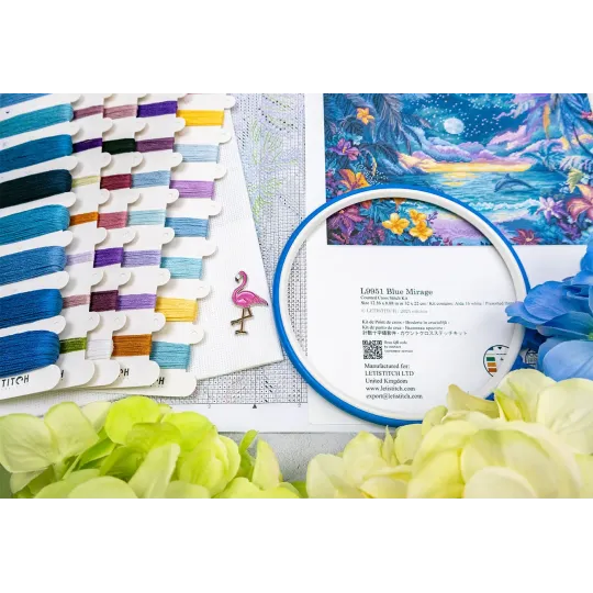 Набор для вышивки крестом "Blue Mirage" 32x22см SLETIL9951