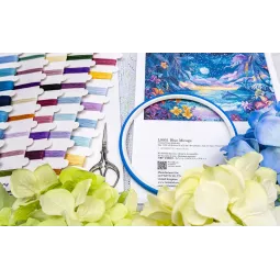 Cross stitch kit "Blue Mirage" 32x22cm SLETIL9951