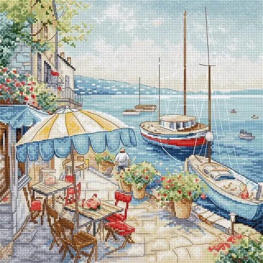 Kreuzstich-Set "Seelandschaft" 26x26 cm SLETIL9927