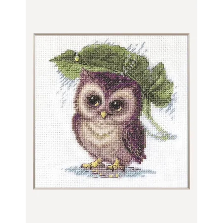 Cross Stitch Kit. "Raindrop Owl" 13x15 cm SRA1023