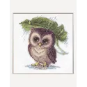 Kit de point de croix. "Raindrop Owl" 13x15 cm SRA1023