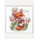 Cross Stitch Kit. "Curious Fox" 13x15 cm SRA1022