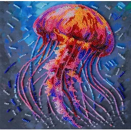 Vidutinio dydžio karoliukų siuvinėjimo rinkinys "Pavojingas grakštumas" 20x20 cm AAMB-128