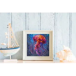 Mid-sized bead embroidery kit "Dangerous grace" 20x20 cm AAMB-128