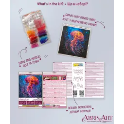 Mid-sized bead embroidery kit "Dangerous grace" 20x20 cm AAMB-128