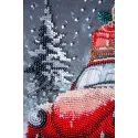 Mid-sized bead embroidery kit "Holiday Delivery" 20x20 cm AAMB-125