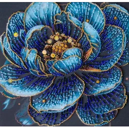 Mid-sized bead embroidery kit "Royal Bloom" 20x20 cm AAMB-124
