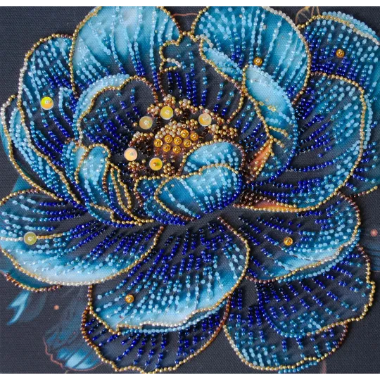 Vidutinio dydžio karoliukų siuvinėjimo rinkinys "Royal Bloom" 20x20 cm AAMB-124