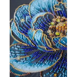Mid-sized bead embroidery kit "Royal Bloom" 20x20 cm AAMB-124